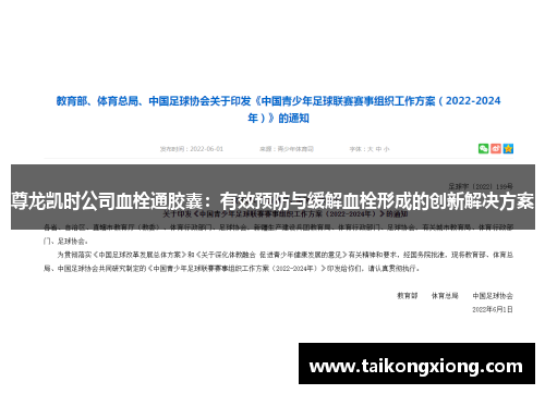 尊龙凯时公司血栓通胶囊：有效预防与缓解血栓形成的创新解决方案